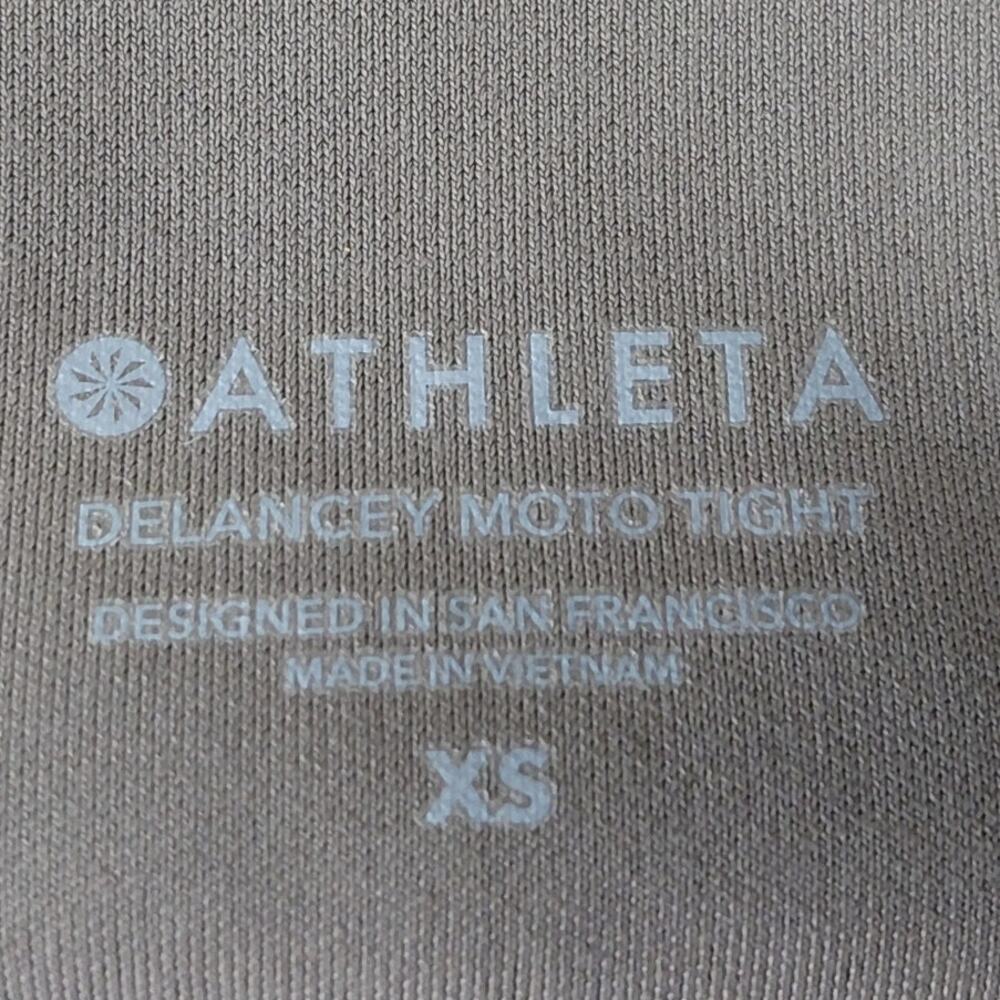 Athleta Delancey Moto Tight Brown Stretch Pants Women Size XS - Picture 7 of 16